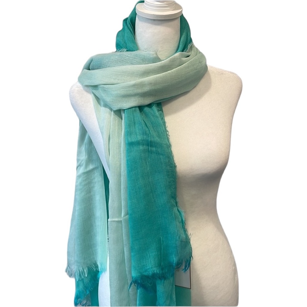 Teal ombré women’s shawl. NWT